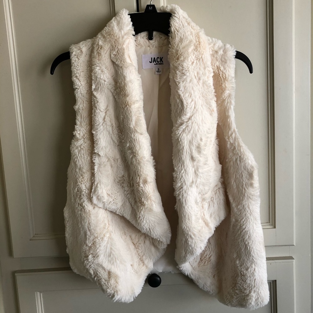 Cream Faux Fur vest
